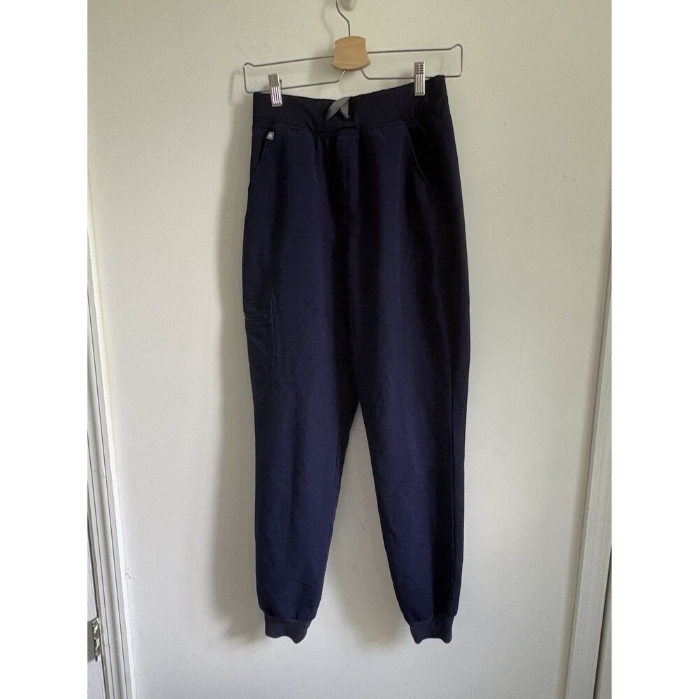 Figs Scrub Pants Womens ST Blue Zamora Joggers Zip Cargo High Rise Nurse Vet
